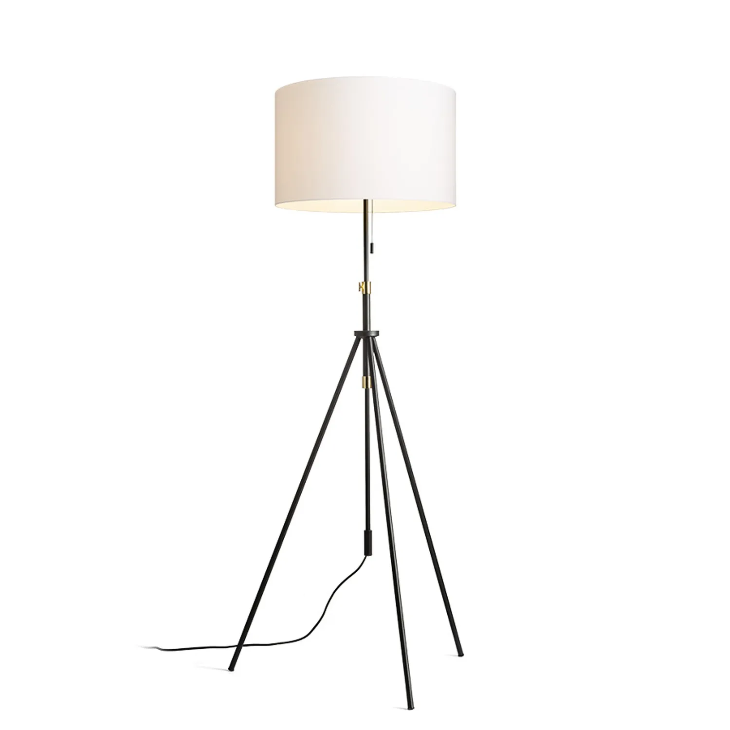 Rendl Light Studio Luton/Ron lampadar E27 negru textil