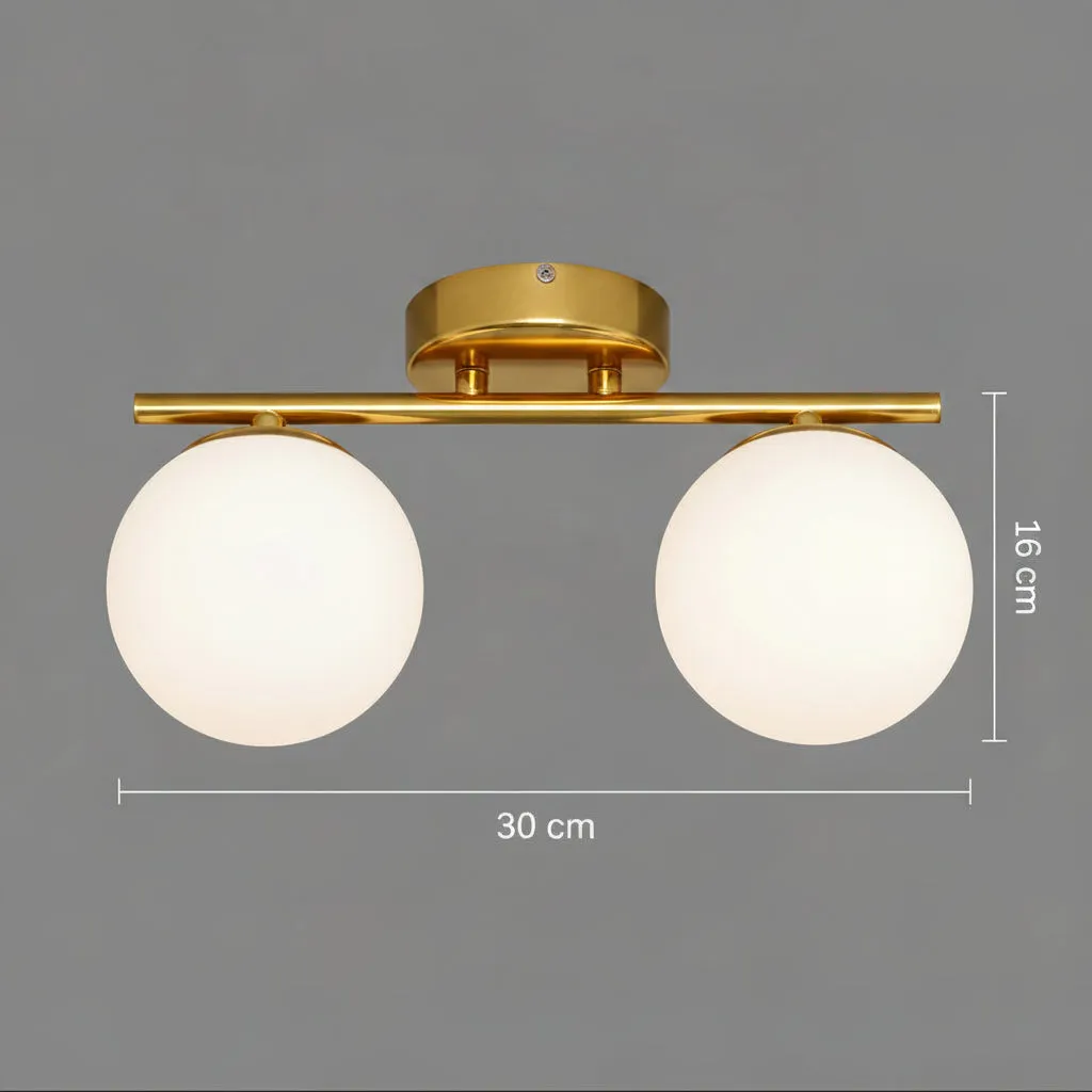 Alessandro Design ORI lustra decorativa aurie 2xG9 30cm globuri