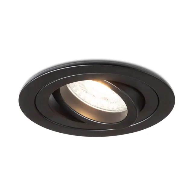 Rendl Pasadena GU10 R spot incastrat negru orientabil