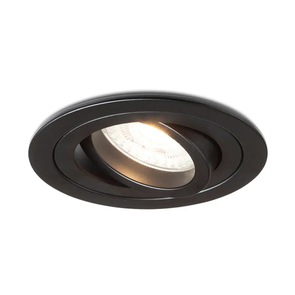 Rendl Pasadena GU10 R spot incastrat negru orientabil