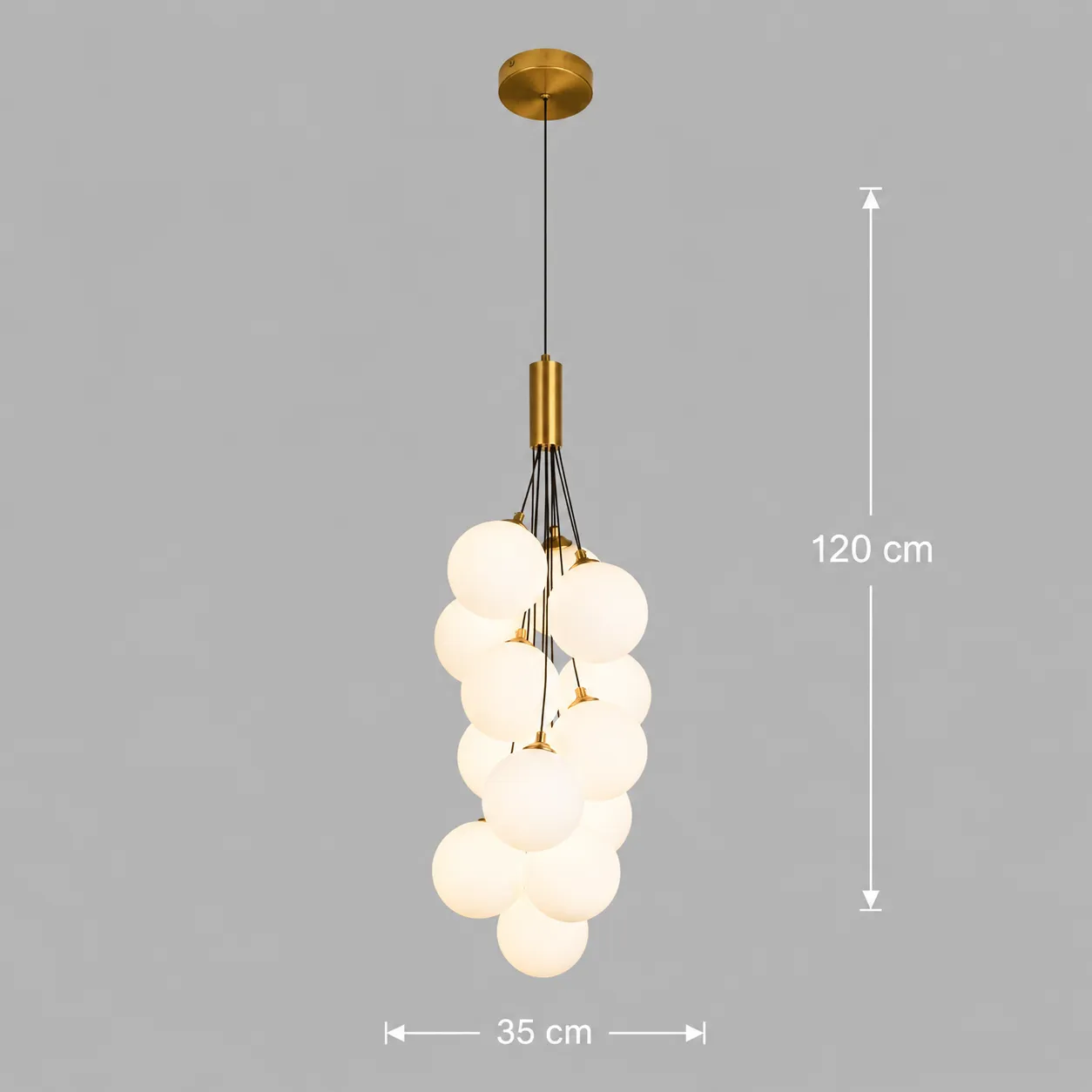 Alessandro Design Vine Nobile lustra alba 13xG9 Ø35cm