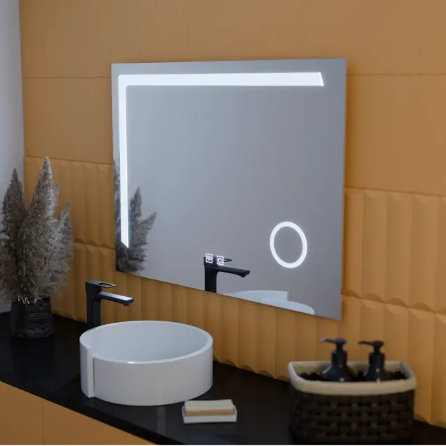Linea Touch 80x60cm oglindă LED baie cu dezaburire