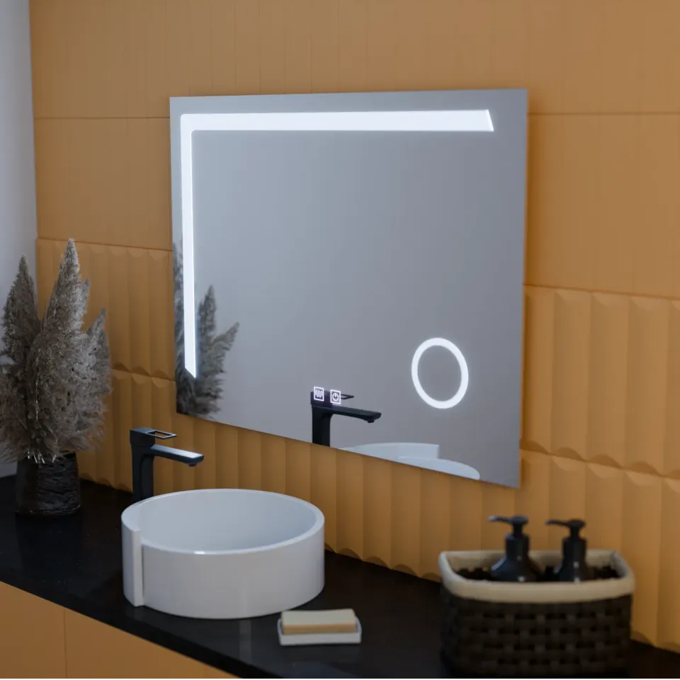Linea Touch 80x60cm oglindă LED baie cu dezaburire