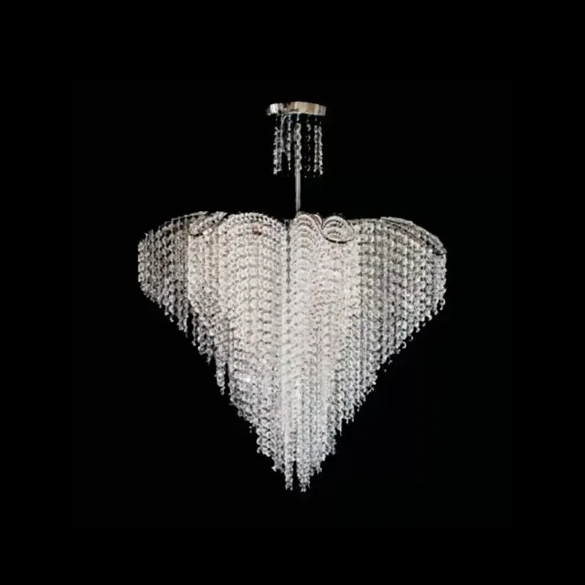 Alessandro Design Adan candelabru cristal argintiu 8xE27