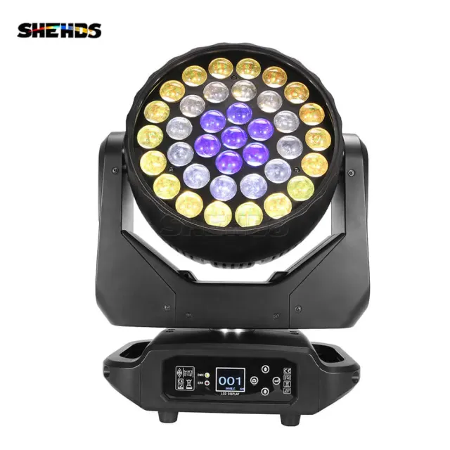 Shehds Wash 37x15W RGBW cap mobil LED cu zoom