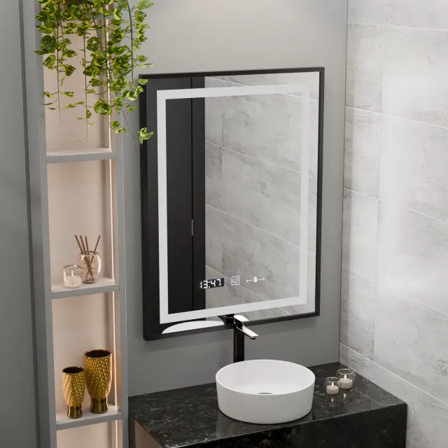Alessandro Design Verite Majeste Noir oglinda LED 50x70 neagra