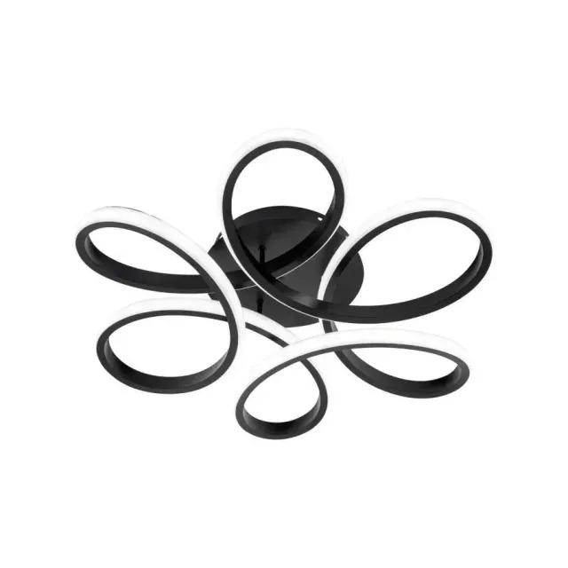 Alessandro Design Elon lustra LED 120W neagra ondulata