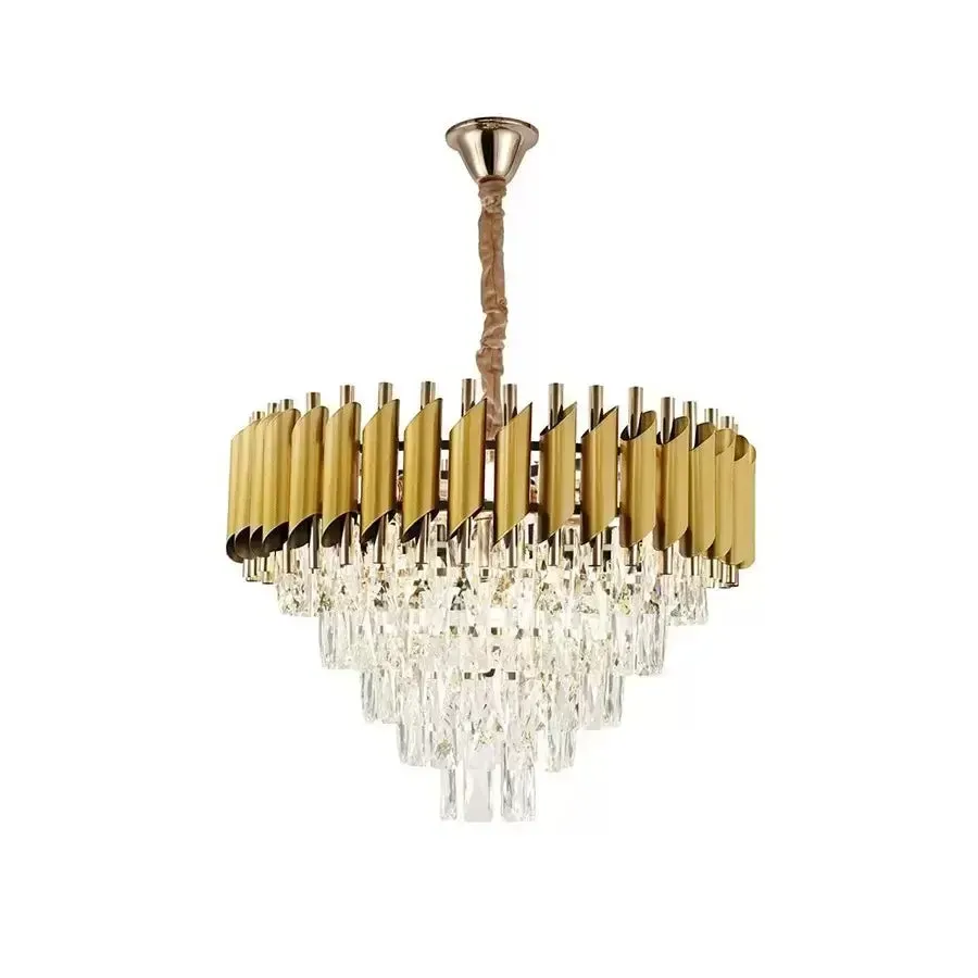 Alessandro Design Sam 7xE27 candelabru cristal auriu