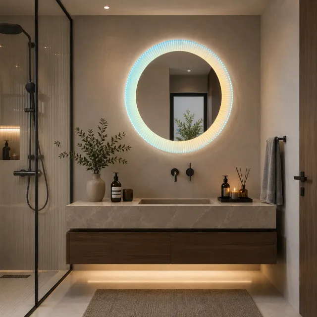 Alessandro Design Fishman oglindă LED 70cm ramă acrilic senzor