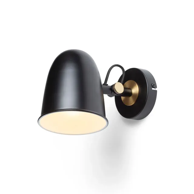 Rendl Light Studio Danny aplica perete negru alama E14