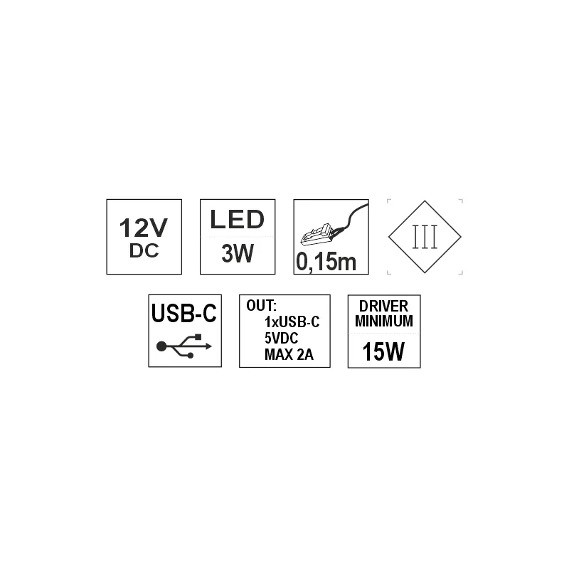 Furnika Bella O USB-C lampa LED rotunda