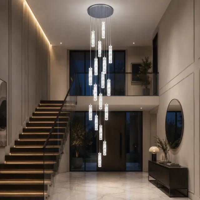 Alessandro Design Amiri lustra LED cristal crom 82W 40cm