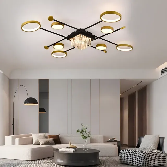 Alessandro Design Guida lustra LED 48W negru-auriu