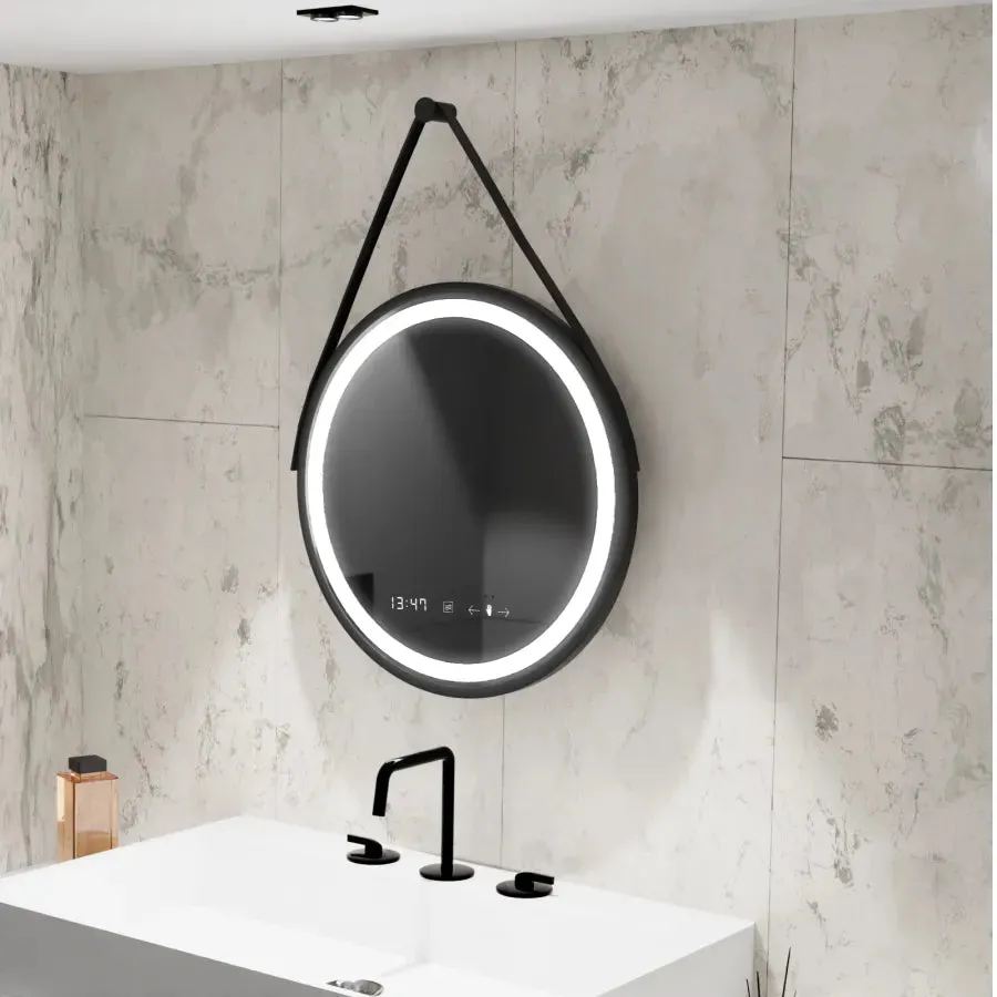 Alessandro Design Celeste oglinda LED 60cm rotunda neagra