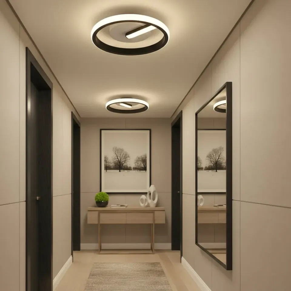 Alessandro Design Victoria 19W lustra LED rotunda alb-negru