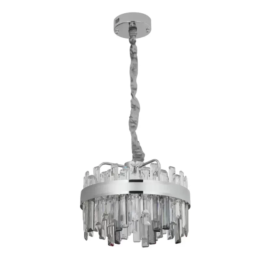 Alessandro Design Miguel 92W candelabru cristal argintiu telecomanda