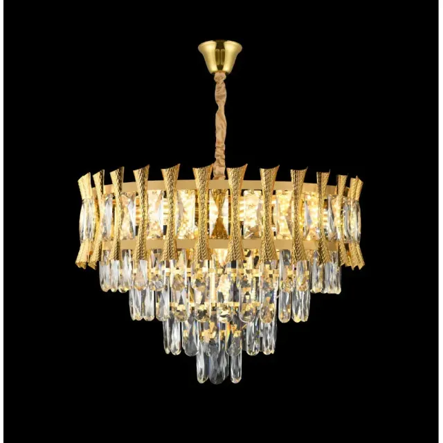 Alessandro Hampton Magno candelabru cristal auriu 8xE14 60cm