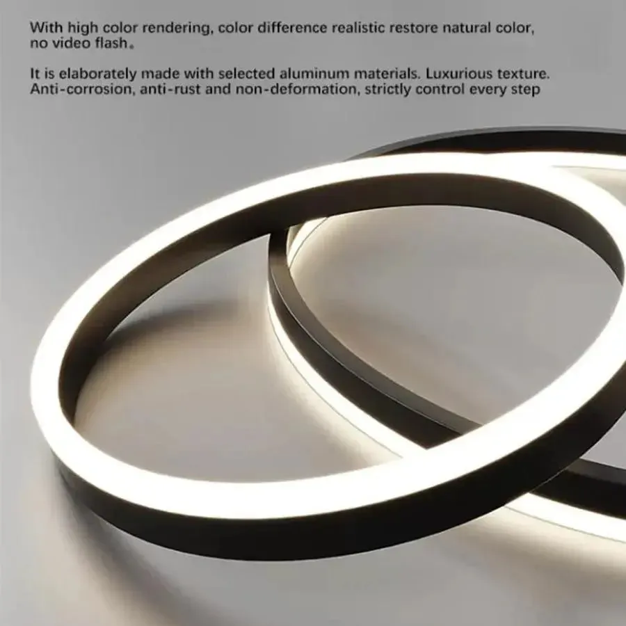 Alessandro Design CASIANA lustra LED 130W neagra 4 cercuri