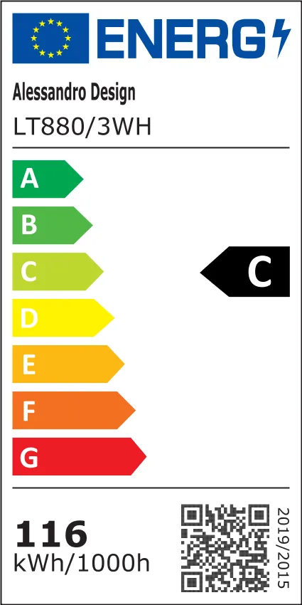 Alessandro Design Horetensia lustra LED 116W alba dimabila