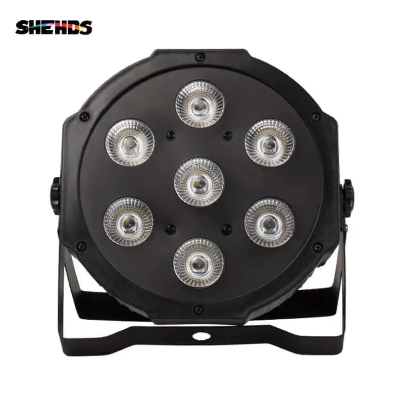 Shehds 7x18W RGBWA+UV Slim proiector par LED silențios