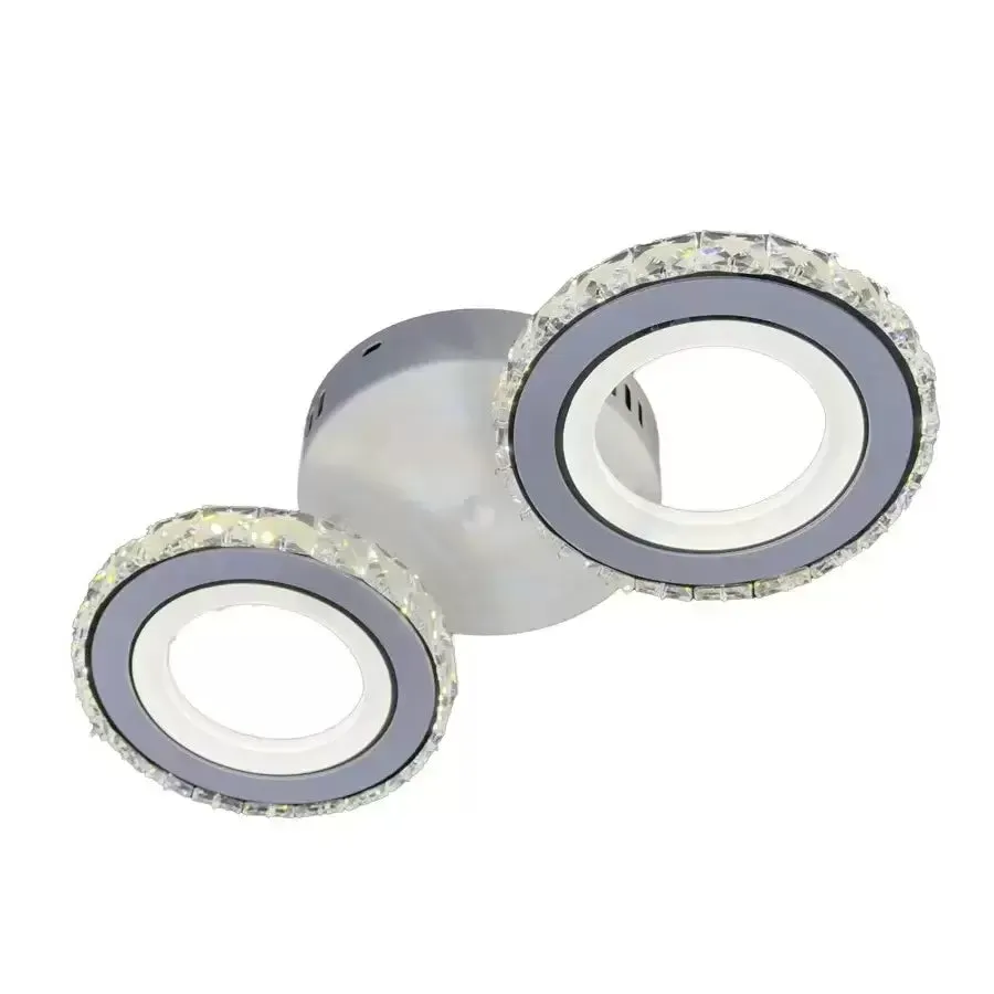Alessandro Design Nova Rotonda 34W Lustra LED 2 Cercuri Alba