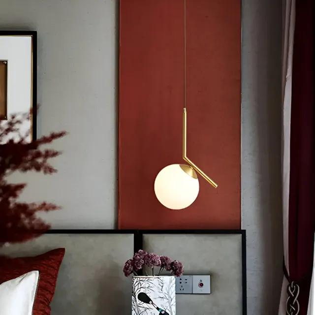 Alessandro Design LOFT Haven pendul E27 alb-auriu metal