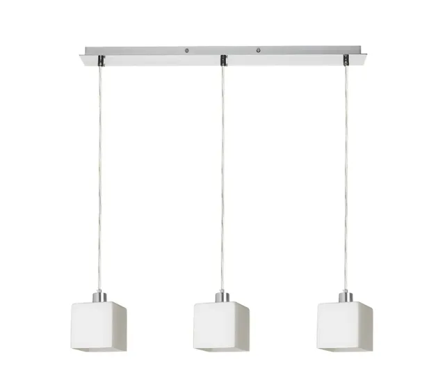 Rendl Dados III 60 pendul E27 opal crom 3 becuri