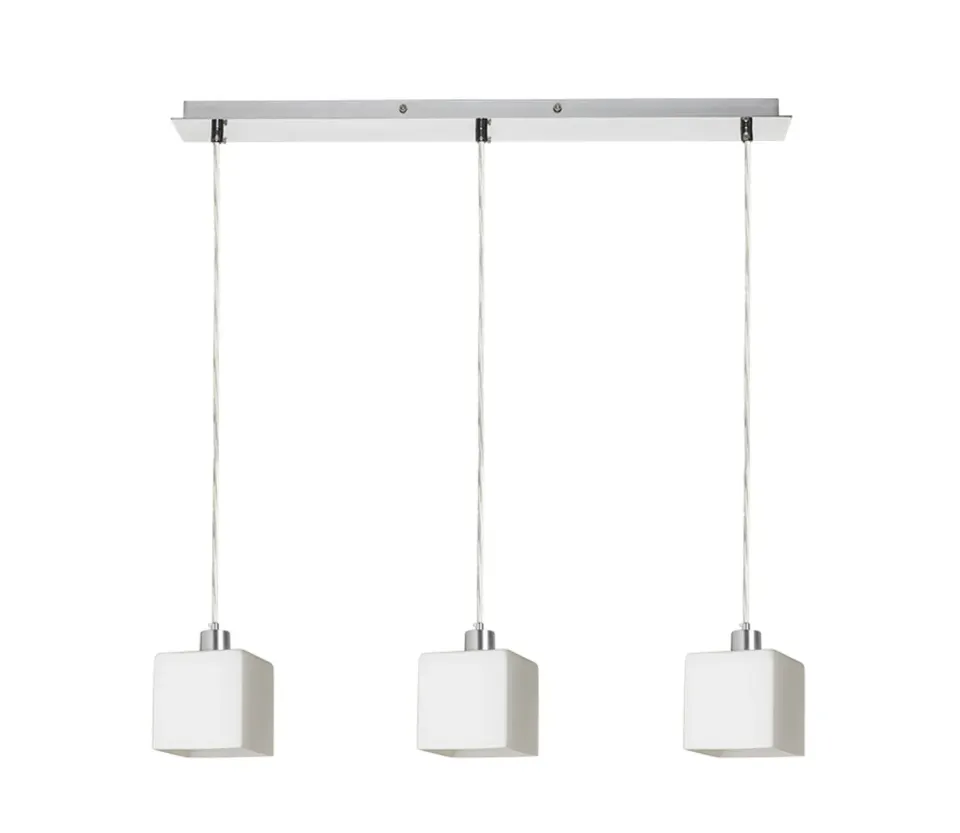 Rendl Dados III 60 pendul E27 opal crom 3 becuri