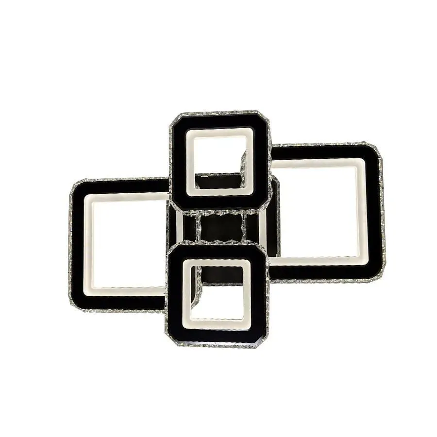 Alessandro Design Blakely lustra LED RGB 154W neagra dimabila