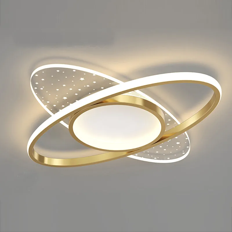Alessandro Design VARIO lustră LED ovală aurie 111W dimabilă