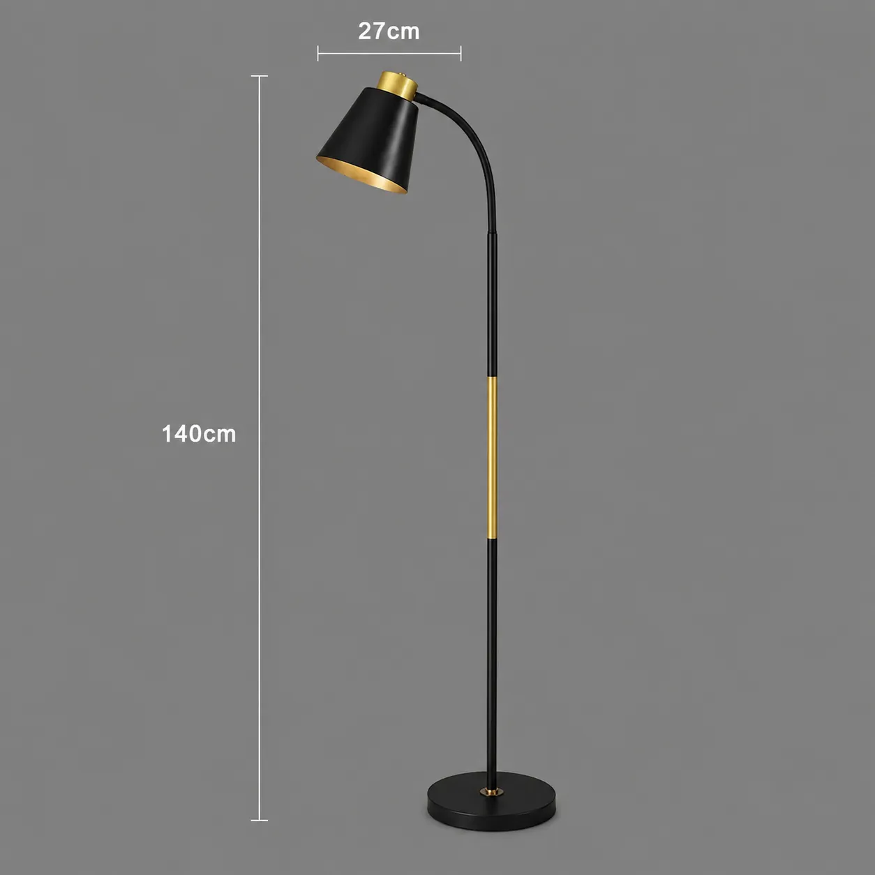 Alessandro Design Temirtau lampadar E27 negru 140cm