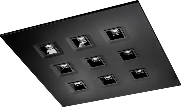 Aurora Plaisio panou LED 600x600 negru 4000K