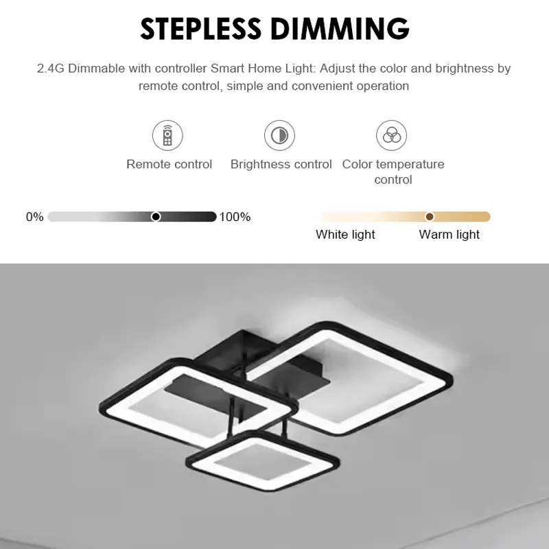 Alessandro Design ZOE lustra LED 60W neagra dimabila