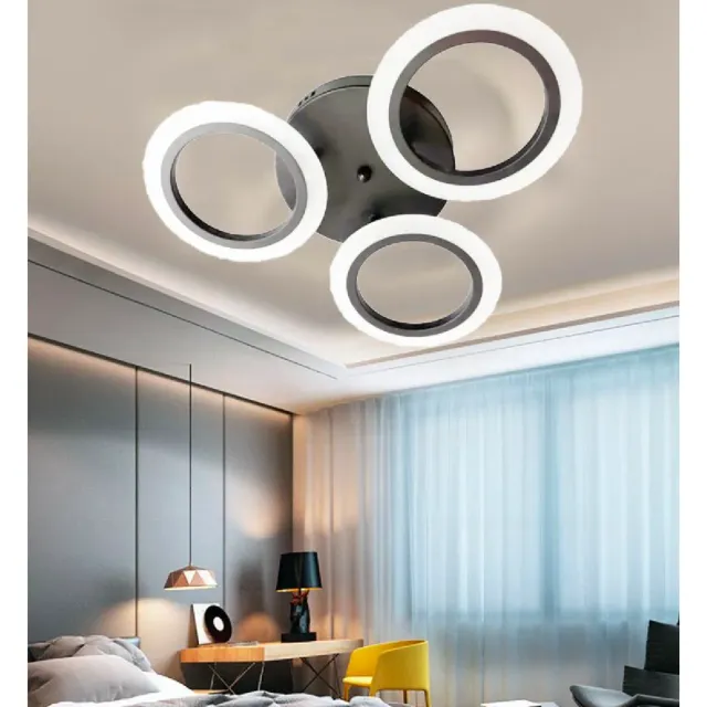 Alessandro Design Jamala Large lustra LED neagra 41W 3 culori