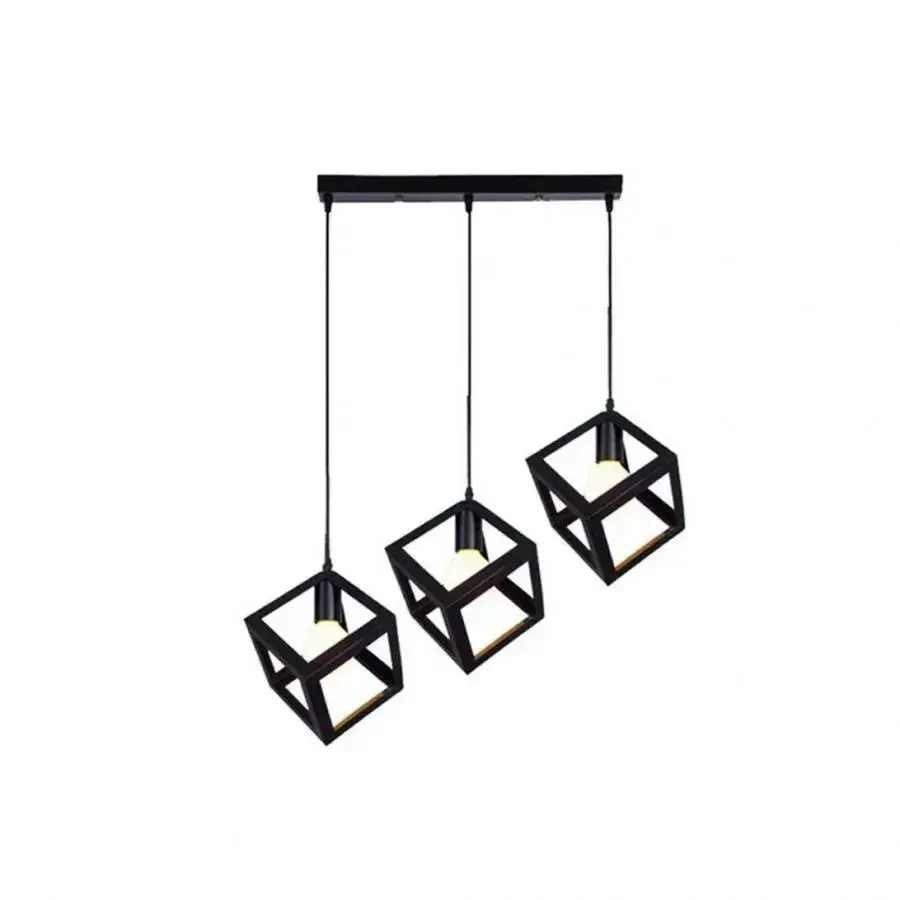 Alessandro Design STRUKTUR Linear Trio lustra 3xE27 neagra