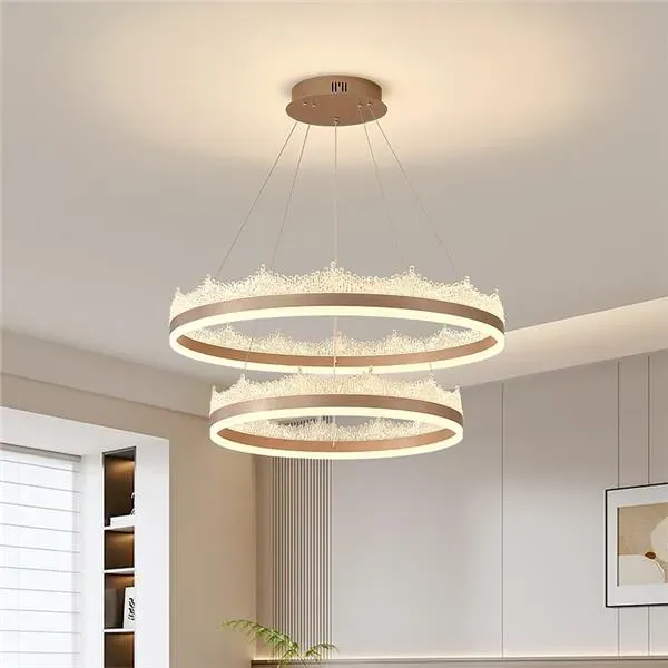 Alessandro Design Nivalis lustra LED 126W cercuri aurie dimabila