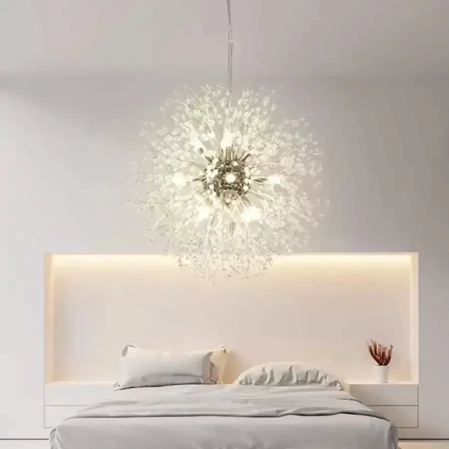 Alessandro Design Ricky pendul cristale argintiu 12xG9 50cm
